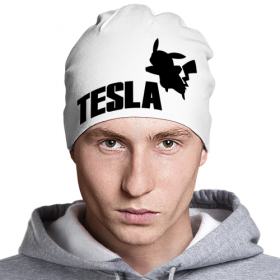 beanie с принтом Tesla в Екатеринбурге,  |  | 