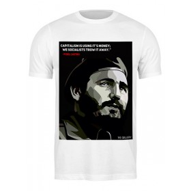 Мужская футболка с принтом Фидель Кастро в Екатеринбурге,  |  | 