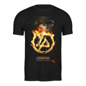 Мужская футболка с принтом Linkin Park - Burning in the skies в Екатеринбурге,  |  | Тематика изображения на принте: 
