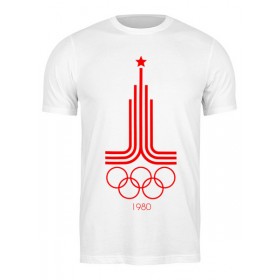 Мужская футболка с принтом Олимпиада 80 в Екатеринбурге,  |  | 