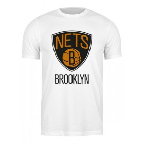 Мужская футболка с принтом Brooklyn Nets в Екатеринбурге,  |  | Тематика изображения на принте: 