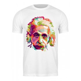 Мужская футболка с принтом Альберт Эйнштейн (Albert Einstein) в Екатеринбурге,  |  | 