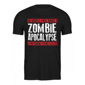 Мужская футболка с принтом Zombie Apocalypse в Екатеринбурге,  |  | Тематика изображения на принте: 