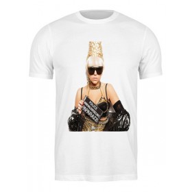 Мужская футболка с принтом Lady Gaga-Paparazzi в Екатеринбурге,  |  | 