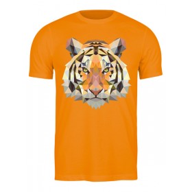 Мужская футболка с принтом Полигональный тигр в Екатеринбурге,  |  | 