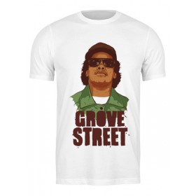 Мужская футболка с принтом GROVE STREET 4 LIFE в Екатеринбурге,  |  | 