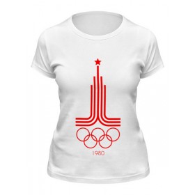 Женская футболка с принтом Олимпиада 80 в Екатеринбурге,  |  | 