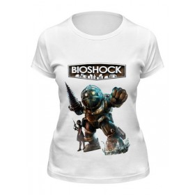 Женская футболка с принтом Bioshock (logo) в Екатеринбурге,  |  | 