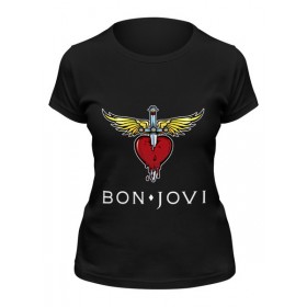 Женская футболка с принтом Bon Jovi в Екатеринбурге,  |  | 