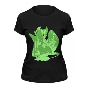 Женская футболка с принтом Как приручить Дракона в Екатеринбурге,  |  | 