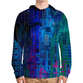 full_print_hoodie с принтом Космический город в Екатеринбурге, 92% хлопка 8% эластана Плотность: 245 гр/м2 |  | Тематика изображения на принте: 