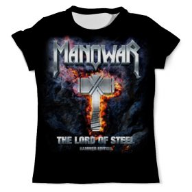 full_print_tee с принтом Manowar в Екатеринбурге, Футболка с нанесением полноцветного изображения по всей поверхности может быть выполнена в двух вариантах - ХЛОПОК и СИНТЕТИКА. | Хлопок - ткань из 100% хлопка высшего качества пенье.  <br>Синтетика - ткань с высоким содержанием синтетического волокна (до 80%).  Материал хорошо тянется, имеет приятную на ощупь фактуру | Тематика изображения на принте: 