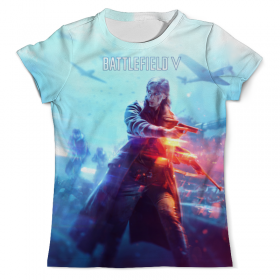 full_print_tee с принтом Battlefield V в Екатеринбурге, Футболка с нанесением полноцветного изображения по всей поверхности может быть выполнена в двух вариантах - ХЛОПОК и СИНТЕТИКА. | Хлопок - ткань из 100% хлопка высшего качества пенье.  <br>Синтетика - ткань с высоким содержанием синтетического волокна (до 80%).  Материал хорошо тянется, имеет приятную на ощупь фактуру | 