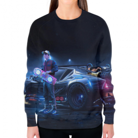 full_print_woman_sweatshirt с принтом Марти Макфлай (Назад в Будущее) в Екатеринбурге,  |  | 