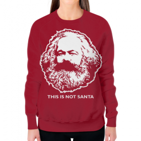full_print_woman_sweatshirt с принтом Карл Маркс Не Санта в Екатеринбурге,  |  | 