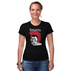 Женская футболка стрэйч с принтом The Exploited в Екатеринбурге,  |  | Тематика изображения на принте: 