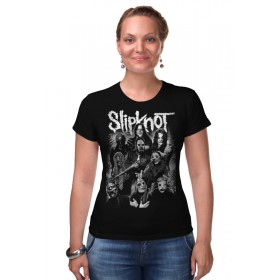 Женская футболка стрэйч с принтом Slipknot в Екатеринбурге,  |  | 