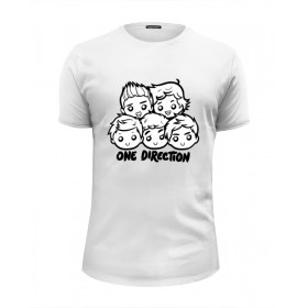 Мужская футболка Premium с принтом One Direction в Екатеринбурге, Белый, черный, серый меланж, голубой: 100% хлопок, плотность 160 гр. Остальные цвета: 92% хлопок, 8% лайкра, плотность 170-180гр. |  | 