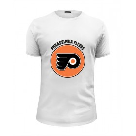 Мужская футболка Premium с принтом Philadelphia Flyers в Екатеринбурге, Белый, черный, серый меланж, голубой: 100% хлопок, плотность 160 гр. Остальные цвета: 92% хлопок, 8% лайкра, плотность 170-180гр. |  | 