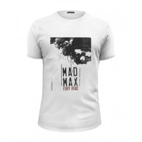 Мужская футболка Premium с принтом Mad Max / Безумный Макс в Екатеринбурге, Белый, черный, серый меланж, голубой: 100% хлопок, плотность 160 гр. Остальные цвета: 92% хлопок, 8% лайкра, плотность 170-180гр. |  | 