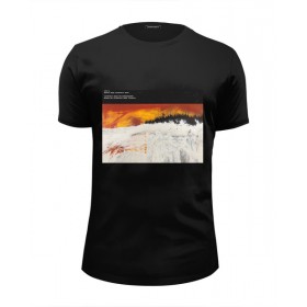 Мужская футболка Premium с принтом Radiohead Kid A T-Shirt Black в Екатеринбурге, Белый, черный, серый меланж, голубой: 100% хлопок, плотность 160 гр. Остальные цвета: 92% хлопок, 8% лайкра, плотность 170-180гр. |  | 