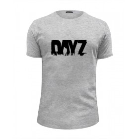 Мужская футболка Premium с принтом DayZ T-shirt в Екатеринбурге, Белый, черный, серый меланж, голубой: 100% хлопок, плотность 160 гр. Остальные цвета: 92% хлопок, 8% лайкра, плотность 170-180гр. |  | 