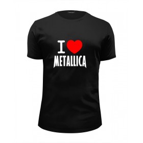 Мужская футболка Premium с принтом I love Metallica в Екатеринбурге, Белый, черный, серый меланж, голубой: 100% хлопок, плотность 160 гр. Остальные цвета: 92% хлопок, 8% лайкра, плотность 170-180гр. |  | Тематика изображения на принте: 