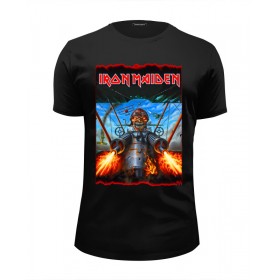 Мужская футболка Premium с принтом Iron Maiden Band в Екатеринбурге, Белый, черный, серый меланж, голубой: 100% хлопок, плотность 160 гр. Остальные цвета: 92% хлопок, 8% лайкра, плотность 170-180гр. |  | 