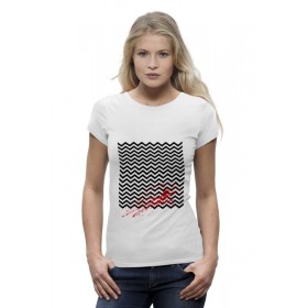 Женская футболка Premium с принтом Твин Пикс (Чёрный Вигвам) в Екатеринбурге,  |  | 
