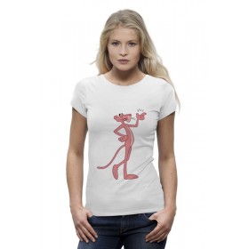 Женская футболка Premium с принтом Розовая пантера в Екатеринбурге,  |  | 