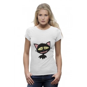 Женская футболка Premium с принтом капризный кот в Екатеринбурге,  |  | 