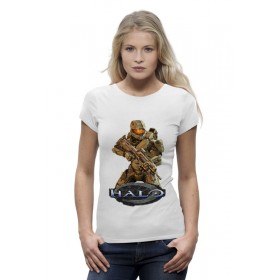 Женская футболка Premium с принтом Halo 4 в Екатеринбурге,  |  | 