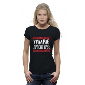 Женская футболка Premium с принтом Zombie Apocalypse в Екатеринбурге,  |  | 