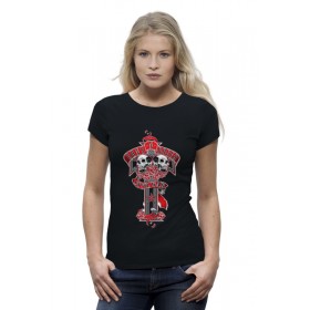 Женская футболка Premium с принтом Guns n roses в Екатеринбурге,  |  | 