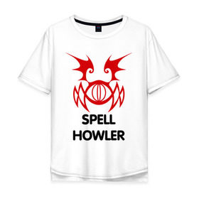 Мужская футболка хлопок Oversize с принтом Dark Elf Mage - Spell Howler в Екатеринбурге, 100% хлопок | свободный крой, круглый ворот, “спинка” длиннее передней части | elf | human fighter | lineage | spell howler | игры | хьюмен | хьюмэн