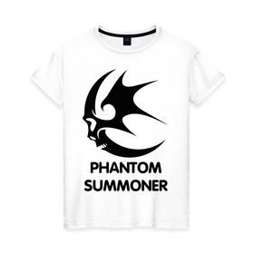 Женская футболка хлопок с принтом Dark Elf Mage - Phantom Summoner в Екатеринбурге, 100% хлопок | прямой крой, круглый вырез горловины, длина до линии бедер, слегка спущенное плечо | elf | lineage | phantom summoner