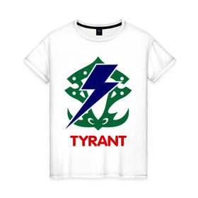 Женская футболка хлопок с принтом Orc Fighter - Tyrant в Екатеринбурге, 100% хлопок | прямой крой, круглый вырез горловины, длина до линии бедер, слегка спущенное плечо | 