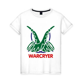 Женская футболка хлопок с принтом Orc Mage - Warcryer в Екатеринбурге, 100% хлопок | прямой крой, круглый вырез горловины, длина до линии бедер, слегка спущенное плечо | lineage | warcryer
