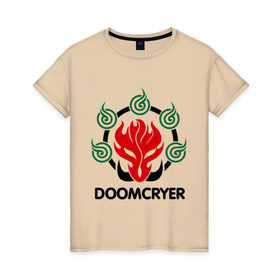 Женская футболка хлопок с принтом Orc Mage - Doomcryer в Екатеринбурге, 100% хлопок | прямой крой, круглый вырез горловины, длина до линии бедер, слегка спущенное плечо | doomcryer | lineage | orc mage