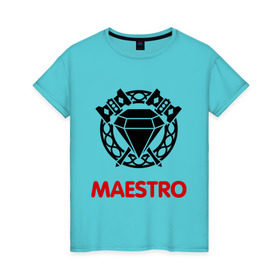 Женская футболка хлопок с принтом Dwarf Fighter - Maestro в Екатеринбурге, 100% хлопок | прямой крой, круглый вырез горловины, длина до линии бедер, слегка спущенное плечо | line age | lineage | линейка | маэстро