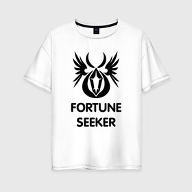 Женская футболка хлопок Oversize с принтом Dwarf Fighter - Fortune Seeker в Екатеринбурге, 100% хлопок | свободный крой, круглый ворот, спущенный рукав, длина до линии бедер
 | line age | lineage | компьютерные | линейка
