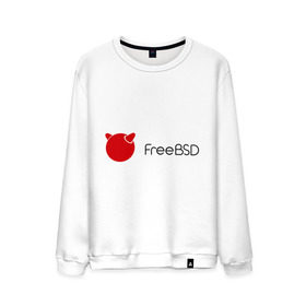 Мужской свитшот хлопок с принтом Free BSD в Екатеринбурге, 100% хлопок |  | freebsd | linux | линукс | люникс