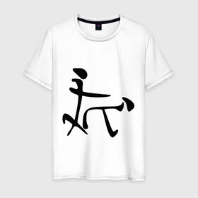 Мужская футболка хлопок с принтом Иероглиф раком в Екатеринбурге, 100% хлопок | прямой крой, круглый вырез горловины, длина до линии бедер, слегка спущенное плечо. | доги стайл | иероглиф