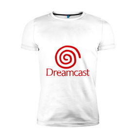 Мужская футболка премиум с принтом Dreamcast в Екатеринбурге, 92% хлопок, 8% лайкра | приталенный силуэт, круглый вырез ворота, длина до линии бедра, короткий рукав | dreamcast | sega | видеоигры | приставки | сега