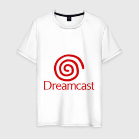 Мужская футболка хлопок с принтом Dreamcast в Екатеринбурге, 100% хлопок | прямой крой, круглый вырез горловины, длина до линии бедер, слегка спущенное плечо. | dreamcast | sega | видеоигры | приставки | сега