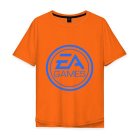 Мужская футболка хлопок Oversize с принтом EA Games в Екатеринбурге, 100% хлопок | свободный крой, круглый ворот, “спинка” длиннее передней части | arts | electronic | игра | компьютерная