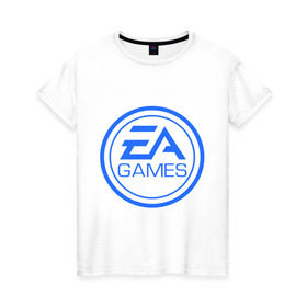 Женская футболка хлопок с принтом EA Games в Екатеринбурге, 100% хлопок | прямой крой, круглый вырез горловины, длина до линии бедер, слегка спущенное плечо | arts | electronic | игра | компьютерная