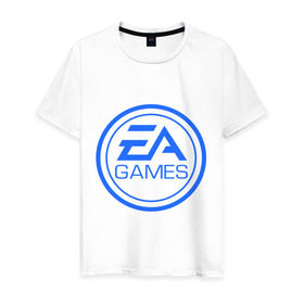 Мужская футболка хлопок с принтом EA Games в Екатеринбурге, 100% хлопок | прямой крой, круглый вырез горловины, длина до линии бедер, слегка спущенное плечо. | arts | electronic | игра | компьютерная