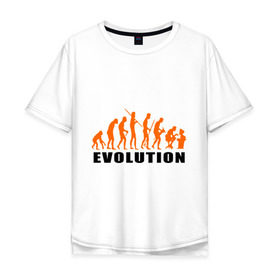 Мужская футболка хлопок Oversize с принтом Evolution to admin в Екатеринбурге, 100% хлопок | свободный крой, круглый ворот, “спинка” длиннее передней части | evolution | админ | комп | компьютер | люди | эволюция