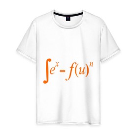 Мужская футболка хлопок с принтом Sex Fun в Екатеринбурге, 100% хлопок | прямой крой, круглый вырез горловины, длина до линии бедер, слегка спущенное плечо. | забава | интеграл | переменная | уравнение | формула